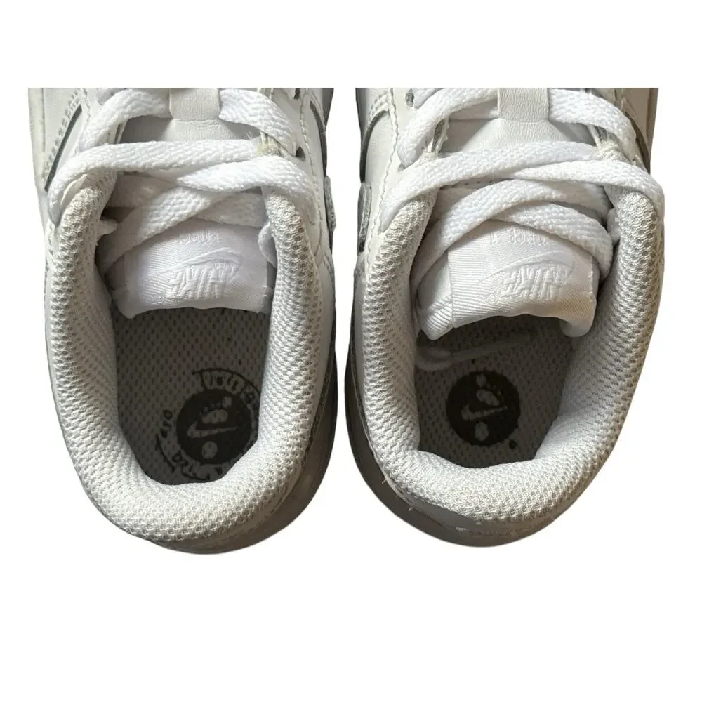 Nike Air Force 1 Low Toddler Kids 7C White Athletic Leather Sneakers 314194-117